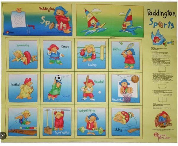 Libro de tela de Paddington y  sus deportes de Quilting treasures