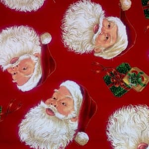 Tela de Papa Noel sobre rojo