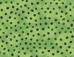 Lunares negros sobre verde de.Quilting treasures
