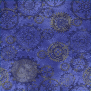 Motivos geométricos sobre azul. Quilting treasures