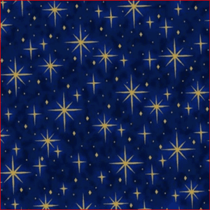 Noche con estrellas doradas sobre azul oscuro