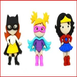 Botones de chicas superhéroes de dress it up