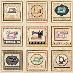 Panel de  6 cuadros de costura de Quilting treasures