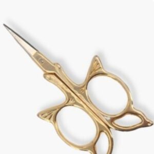 Tijera de bordar mariposa dorada