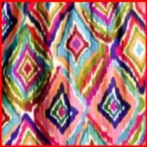 Tela de viscosa en rombos multicolor